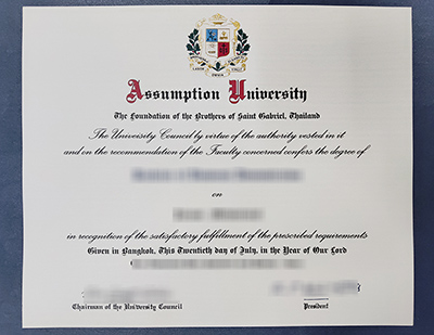 Assumption University degree certificate