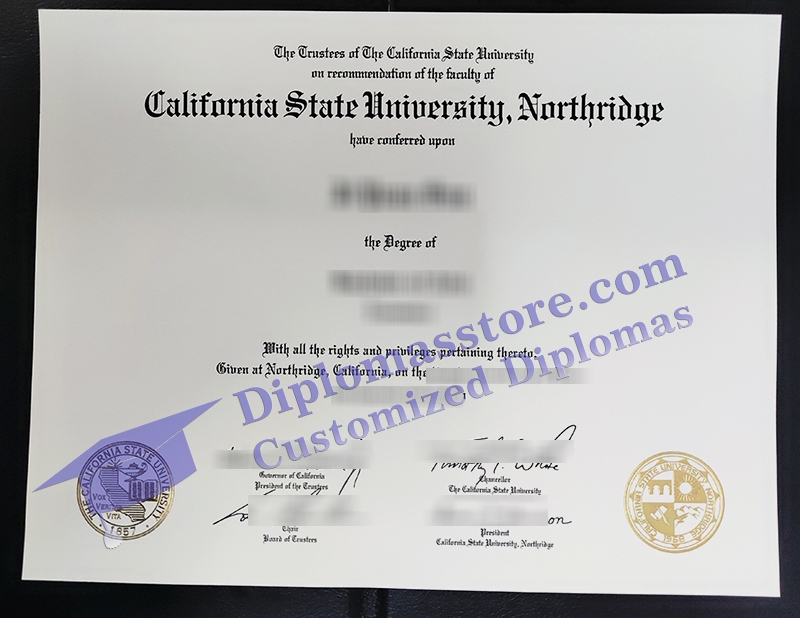 CSU Northridge diploma, CSUN certificate,