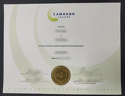 Camosun College diploma, Camosun College certificate,