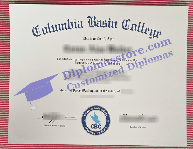 Columbia Basin College diploma, Columbia Basin College certificate,