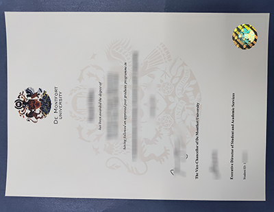 De Montfort University degree certificate