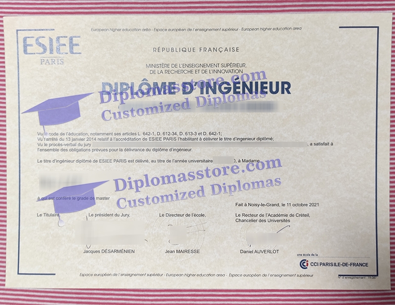 ESIEE Paris diplôme, ESIEE Paris diploma,