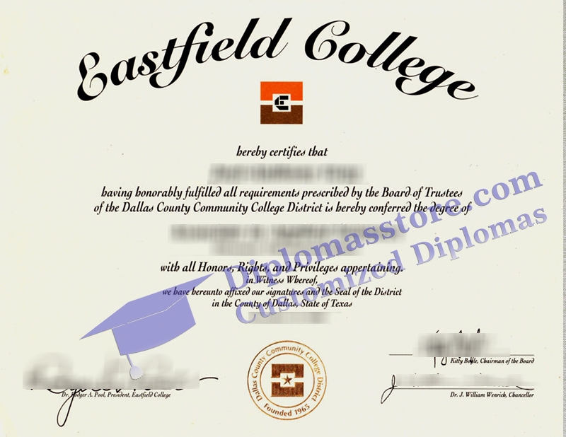 Eastfield College diploma, fake Eastfield College certificate,