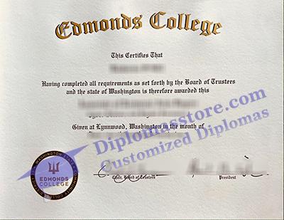 Edmonds College diploma, Edmonds College certificate,