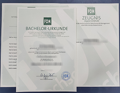 FOM Hochschule urkunde certificate