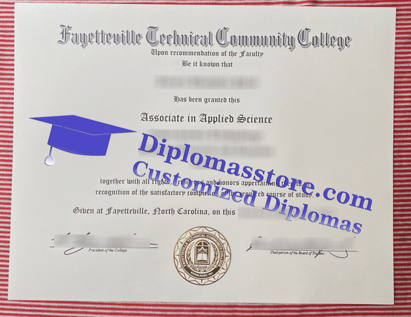 Fayetteville Technical Community College diploma, FTCC associate degree,