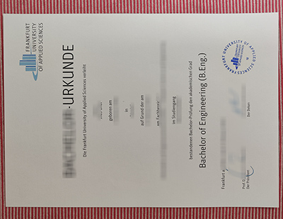 Frankfurt UAS urkunde certificate