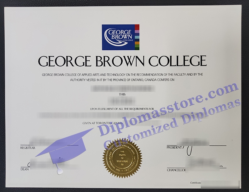 George Brown College diploma, GBC certificate,
