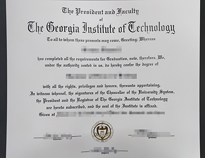 Georgia Tech diploma certificate