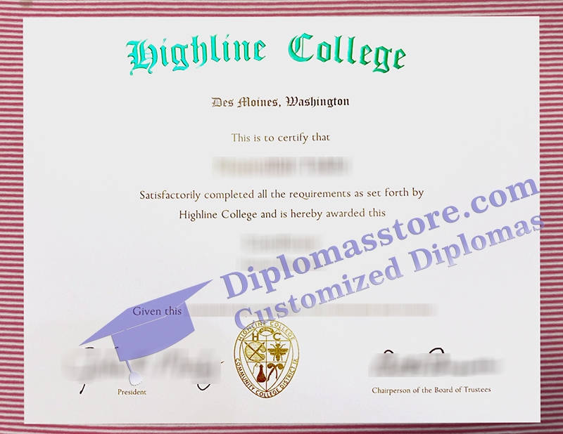 Highline College diploma, Highline College degree,