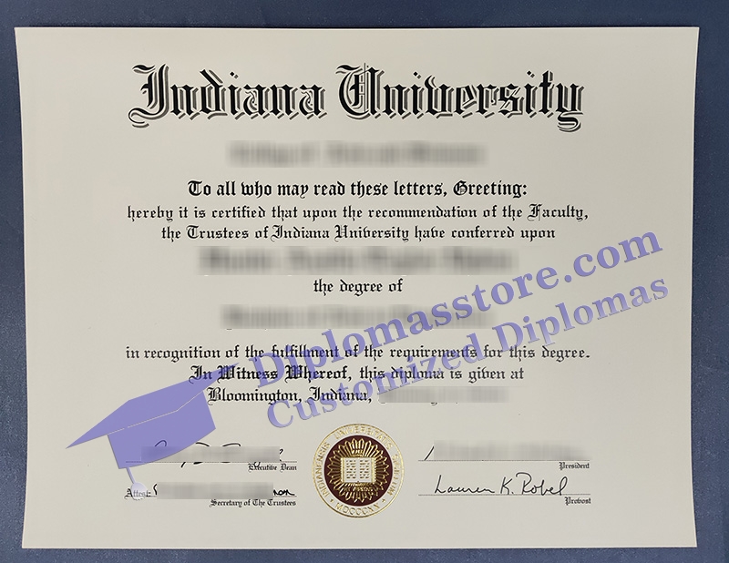 Indiana University diploma