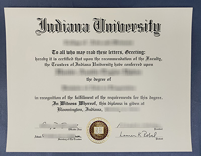 Indiana University diploma certificate