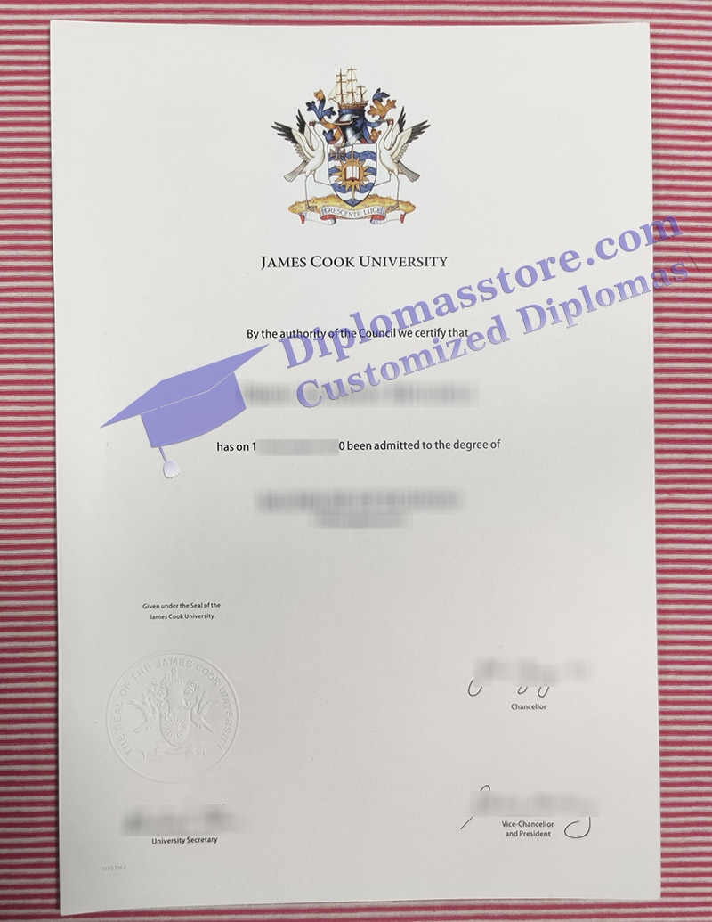 James Cook University degree, JCU certificate,