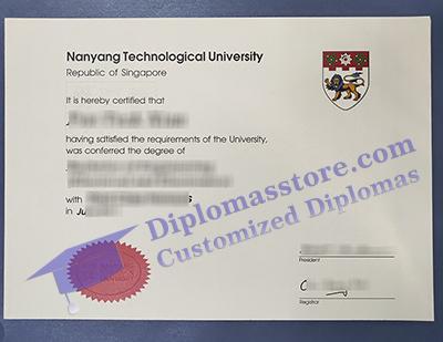 Nanyang Technological University degree certficate