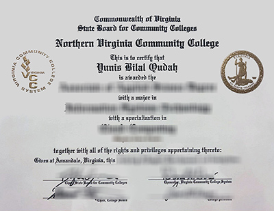 Northern Virginia Community College diploma certificate