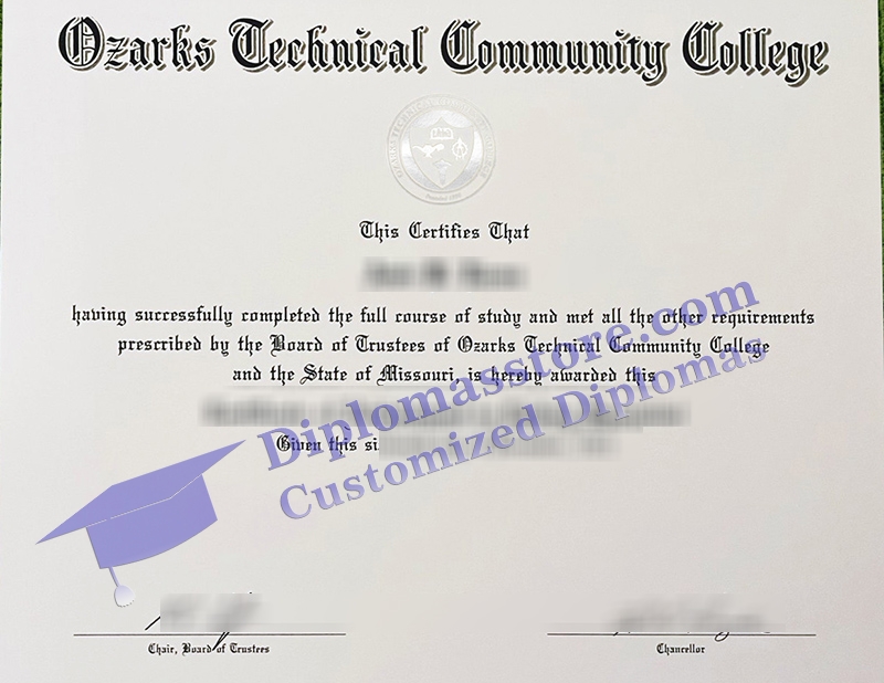 Ozarks Technical Community College diploma, Ozarks Technical Community College certificate,