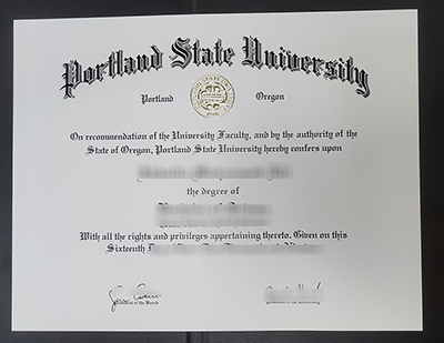 Portland State University diploma, Portland State University certificate,