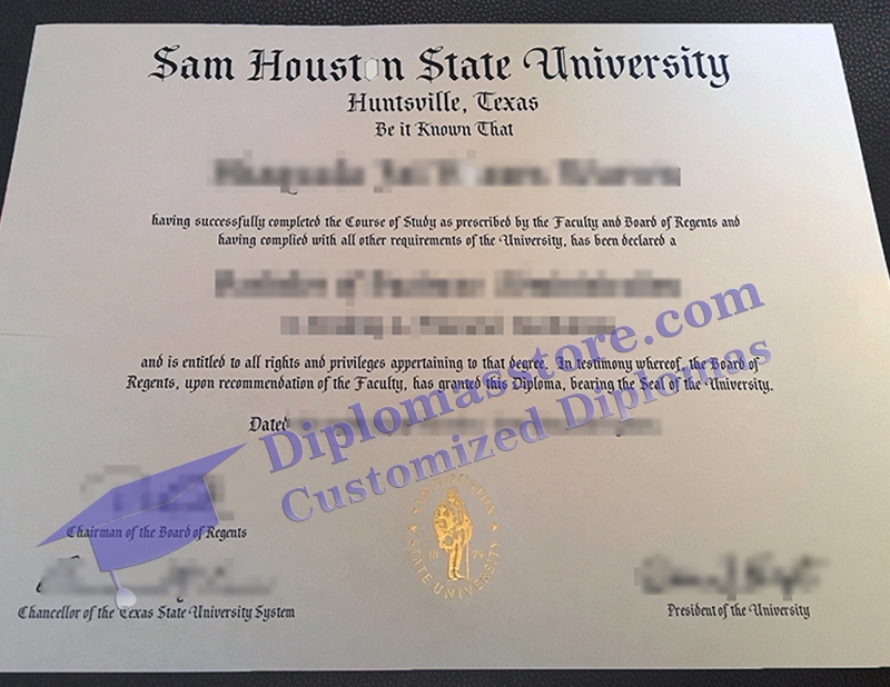 Sam Houston State University diploma, SHSU diploma,