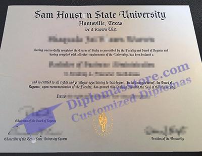 Sam Houston State University diploma, SHSU diploma,