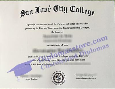 San José City College diploma, San José City College certificate,