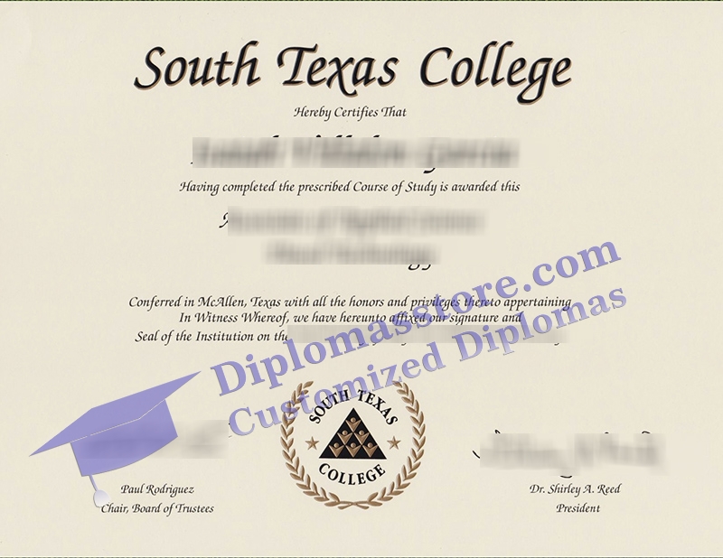 South Texas College diploma, South Texas College certificate,