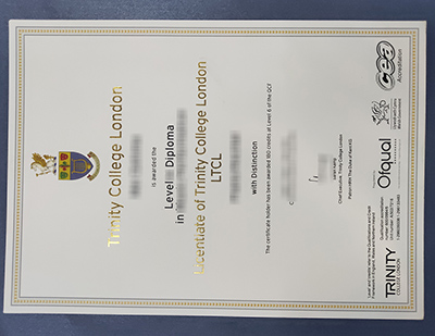 Trinity College London diploma certificate