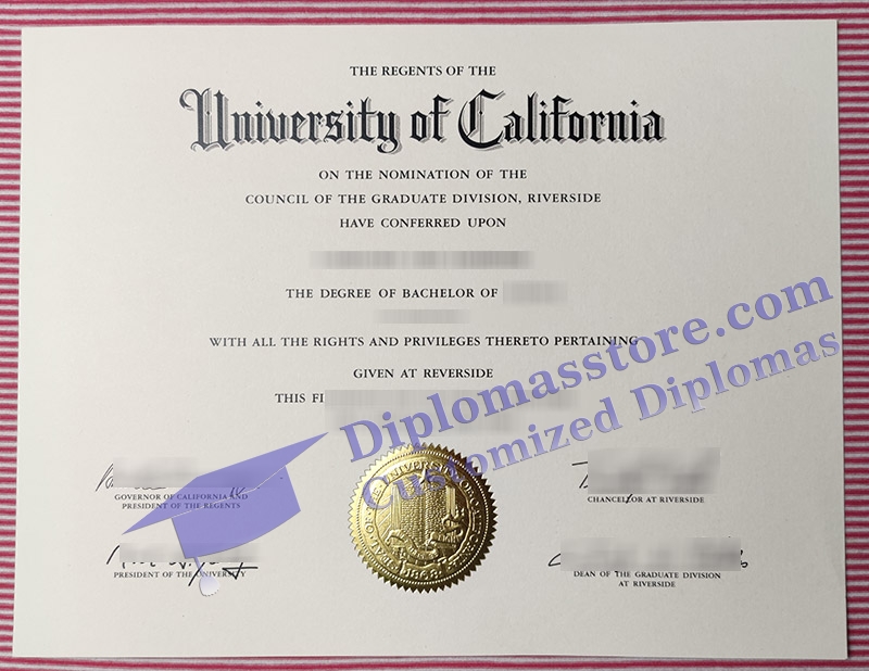 UC Riverside diploma, UC Riverside degree,
