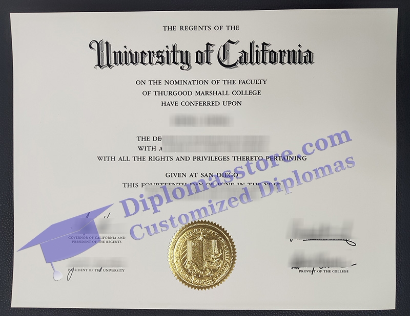 UC San Diego diploma, UC San Diego degree,