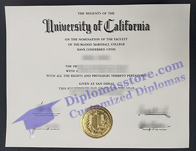 UC San Diego diploma, UC San Diego degree,