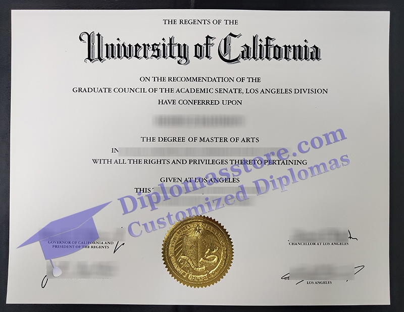 UCLA diploma, UCLA certificate,