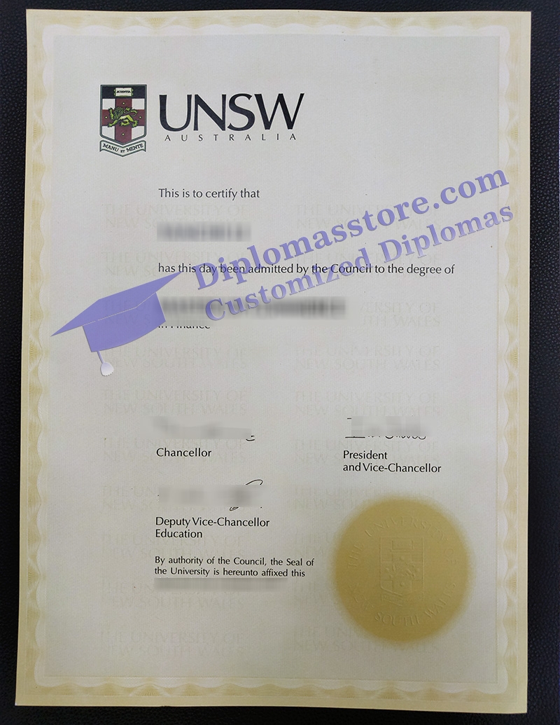 UNSW degree, UNSW certificate,