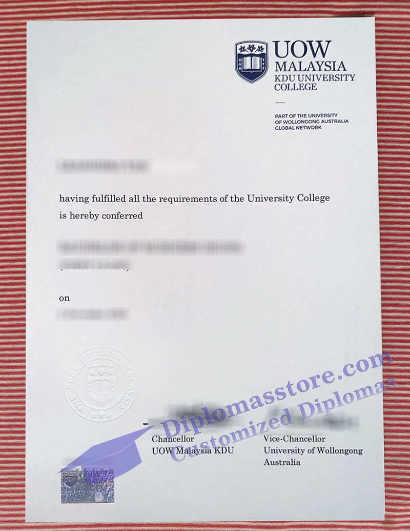 UOW Malaysia degree