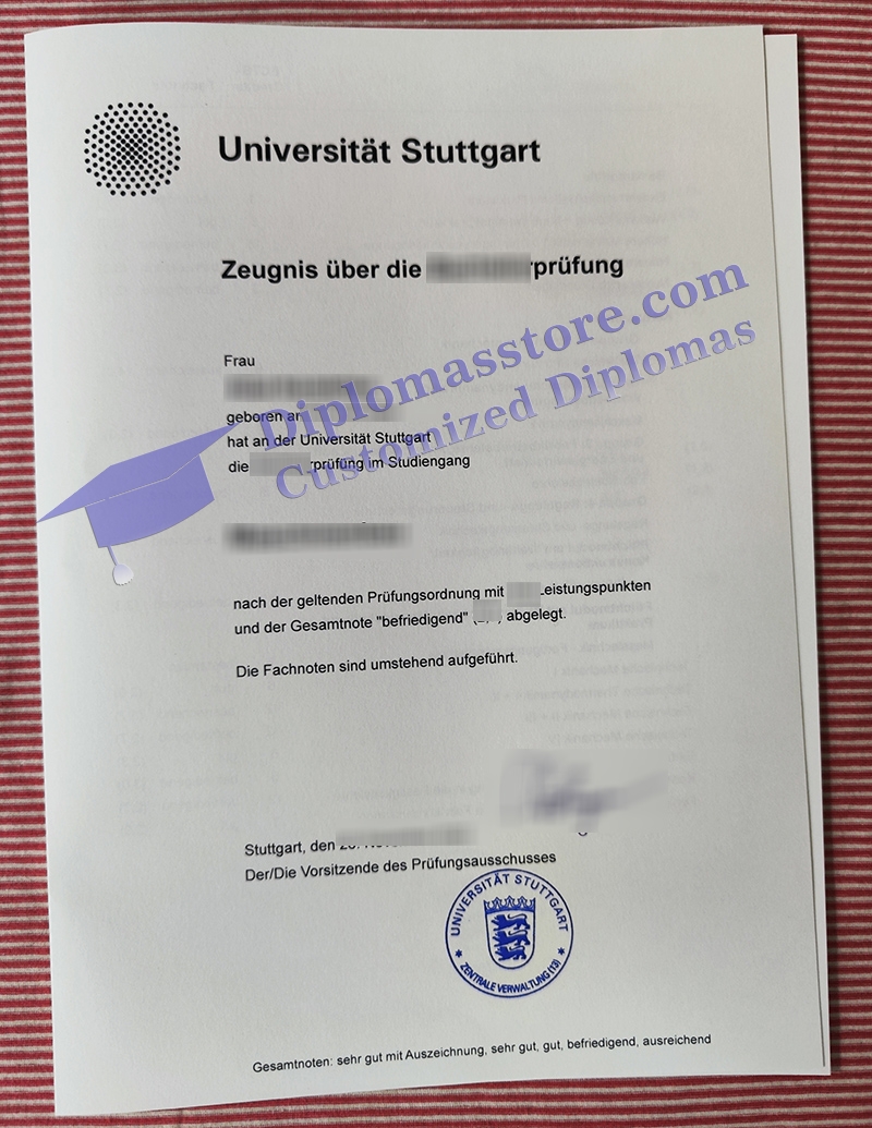 Universität Stuttgart zeugnis