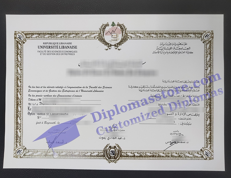 Universite Lebanaise diploma