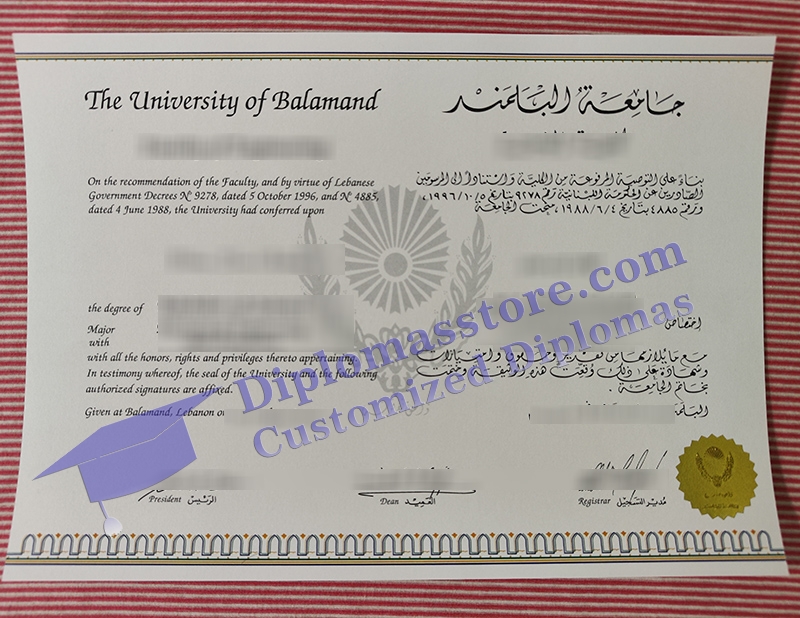 University of Balamand degree