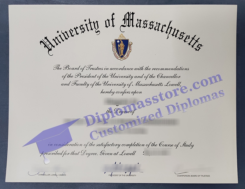 University of Massachusetts diploma, University of Massachusetts certificate,