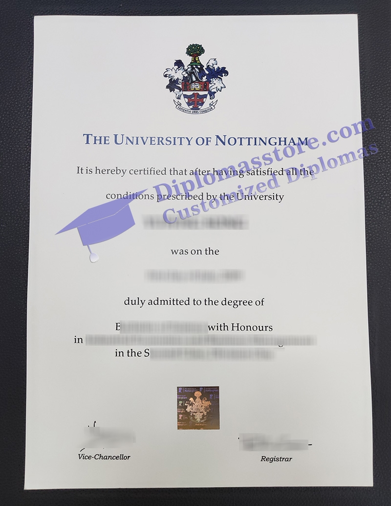 University of Nottingham degree, University of Nottingham diploma,