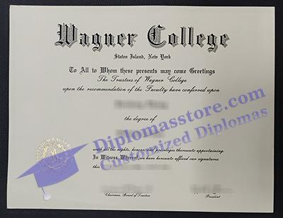 Wagner College diploma, Wagner College certificate,