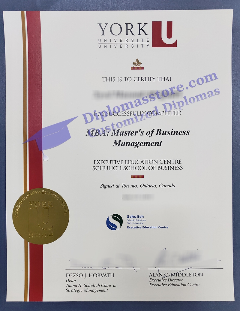 Schulich School of Business diploma