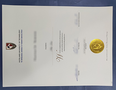Auckland University of Technology degree certificate
