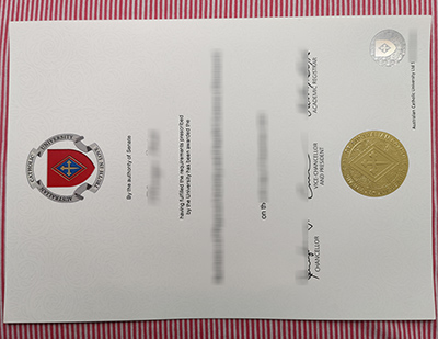Australian Catholic University degree certificate