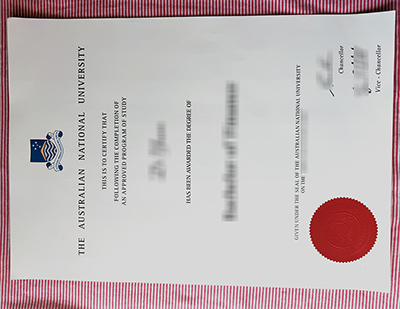 Australian National University degree certificate