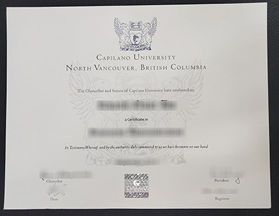 Capilano University diploma, Capilano University certificate,