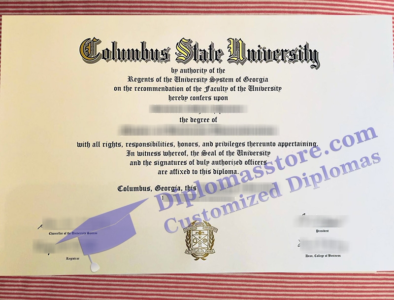 Columbus State University diploma, Columbus State University certificate,