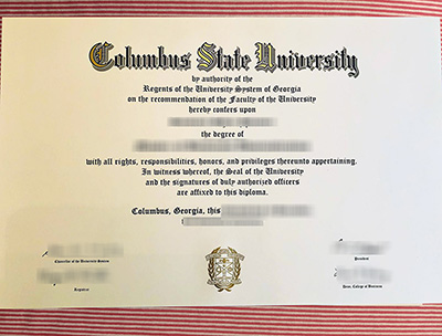Columbus State University diploma certificate