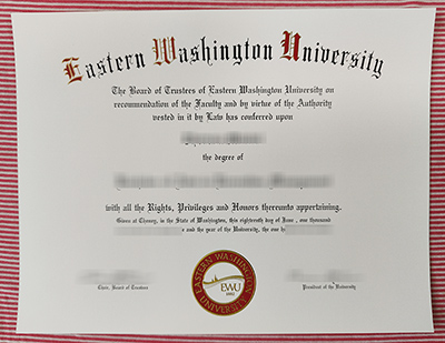 replica Eastern Washington University diploma