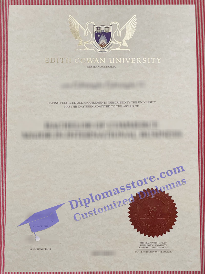 Edith Cowan University degree, Edith Cowan University certificate,