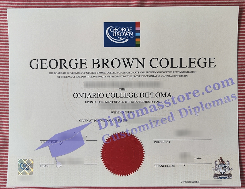 George Brown College certificate, GBC diploma,