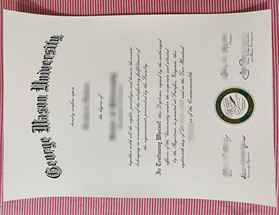 George Mason University diploma certificate