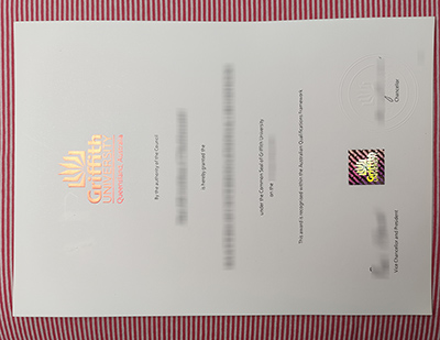 Griffith University degree certificate